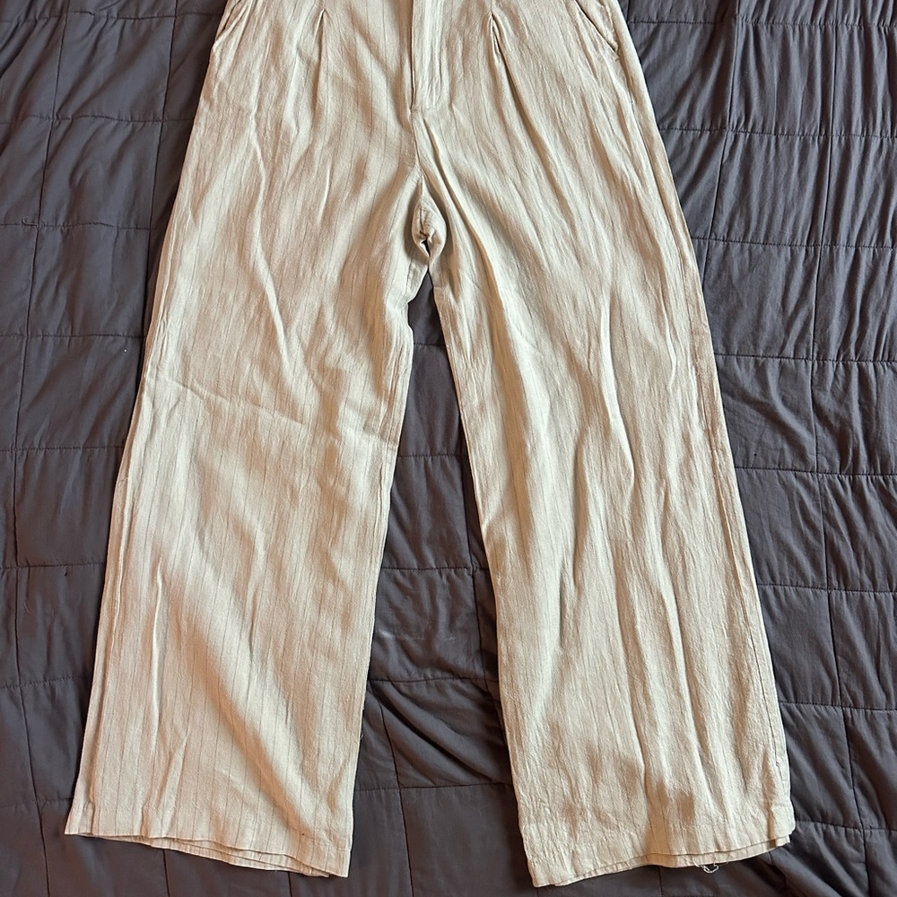 Jessica Simpson Cream Trousers Classic Straight-Leg